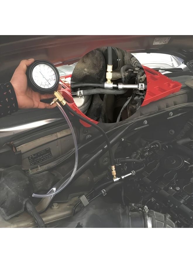 Fuel Pressure Gauge 0 140 PSI Injector Pump Pressure Testing Device Kit Automotive Tool - Image 5